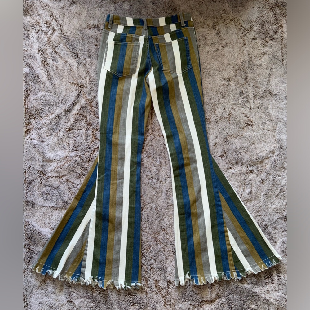 Hope's Multicolor Striped Flare Jeans - Picture 9 of 10